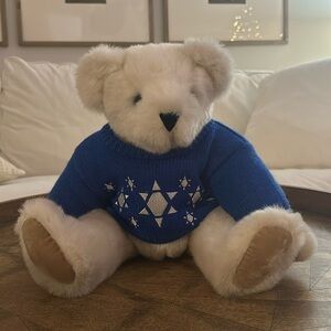 Vermont Teddy Bear 15 In. Chanukah Sweater Bear